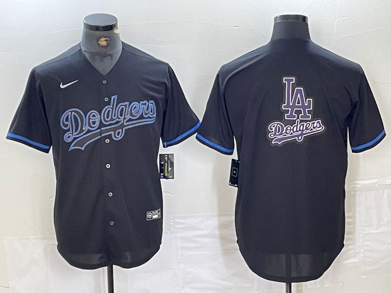 Men 2025 Los Angeles Dodgers Blank Black Shadows Nike MLB Jersey style 6236